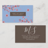 Botanischer Kirschblossom Fallenden Petals Rosa Ku Visitenkarte (Vorne/Hinten)