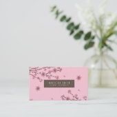 Botanischer Kirschblossom Fallenden Petals Rosa Ku Visitenkarte (Stehend Vorderseite)