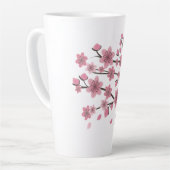 Botanischer Kirschblossom Falling Petals Ombré Art Milchtasse (Linke Ecke)