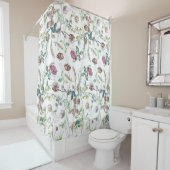 Botanischer Klee-Wildblume-Blumen-Duschvorhang Duschvorhang (Beispiel)