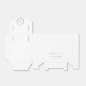 Botanischer Kranich Dusty Blue Monogram Vielen Dan Geschenkschachtel (Ungefaltet)