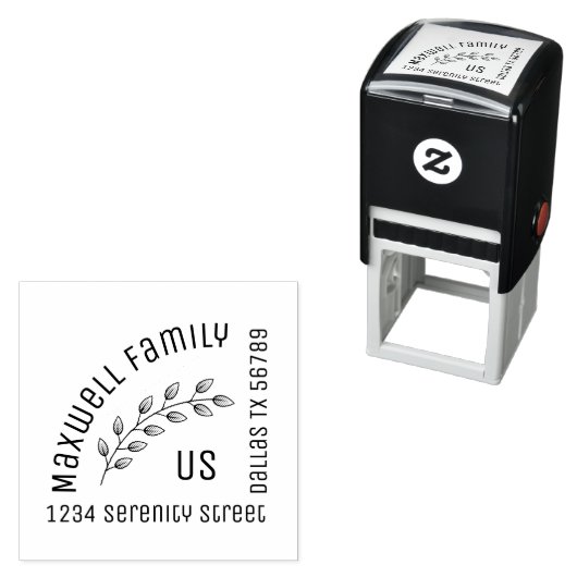 Botanischer Kranz, Blätter-Ecke Permastempel (Beispiel)