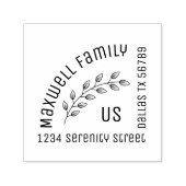 Botanischer Kranz, Blätter-Ecke Permastempel (Design)