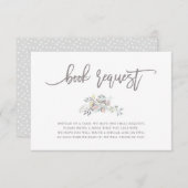 Botanischer Kranz der Wasserfarbe | Buchanfrage Begleitkarte (Vorne/Hinten)