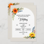 Botanischer Kranz Einladung (Vorne/Hinten)