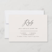 Botanischer Kranz elegante Hochzeitsantwort RSVP K Mitteilungskarte (Rückseite)