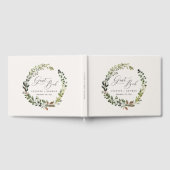 Botanischer Kranz elegante moderne rustikale Dekor Gästebuch (Voll)