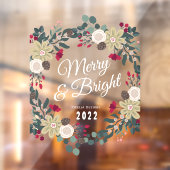 Botanischer Kranz fröhlich und hell Fensteraufkleber (Blatt 2)