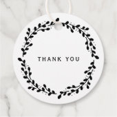 Botanischer Kranz Geschenkanhänger (Rückseite)