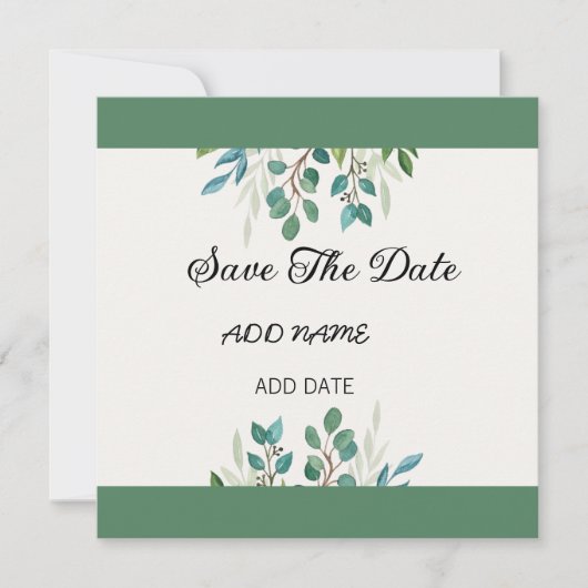 Botanischer Kranz-Grünplatz Save the Date (Vorderseite)