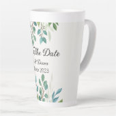 Botanischer Kranz-Grünplatz Save the Date Milchtasse (Rechte Ecke)