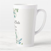 Botanischer Kranz-Grünplatz Save the Date Milchtasse (Rechts)