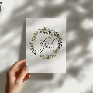 Botanischer Kranz Hochzeit Danke Wasserfarbe