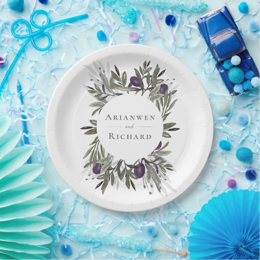 Botanischer Kranz Pappteller (Party)