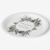 Botanischer Kranz Pappteller (Schrägansicht)