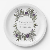 Botanischer Kranz Pappteller (Vorderseite)