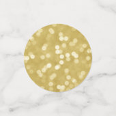 Botanischer Kranz-Personalisierter Goldhochzeitsti Konfetti (Klein Vorderseite)