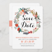 Botanischer Kranz Save the Date (Vorne/Hinten)