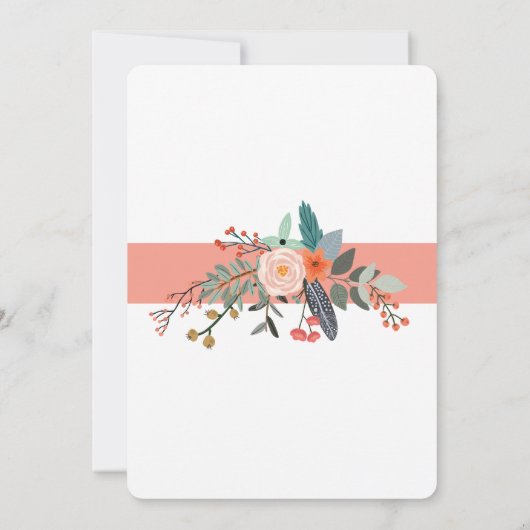 Botanischer Kranz Save the Date (Rückseite)