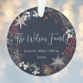 Botanischer Kranz Weihnachtszeit-Foto Ornament