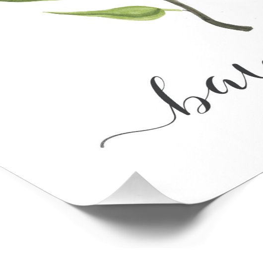 Botanischer Kraut-Blätter Fotodruck (Ecke)