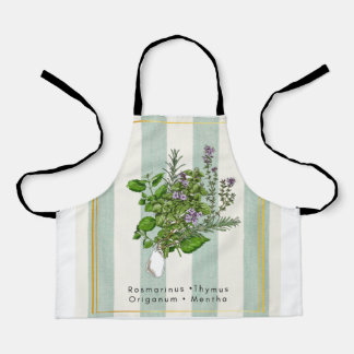 Botanischer Kräutergarten-Mix - Salbei Küchenkunst Schürze