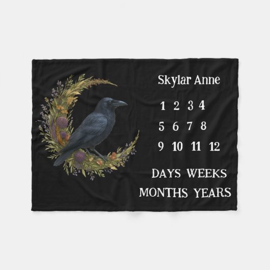 Botanischer Krummstein Fleecedecke (Vorderseite (Horizontal))