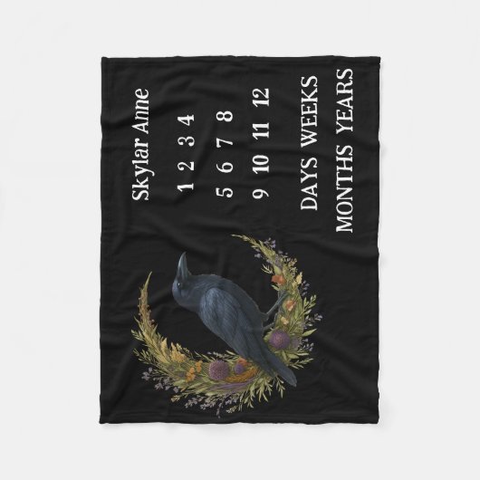 Botanischer Krummstein Fleecedecke (Vorderseite)