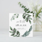 Botanischer Krustenplatz Save the Date (Stehend Vorderseite)