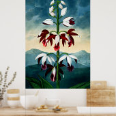 Botanischer Kunsttempel Flora Limodoron Poster (Küche)