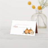 Botanischer Kürbis Rustikale Hochzeit im Herbst He Platzkarte (Vorderseite)