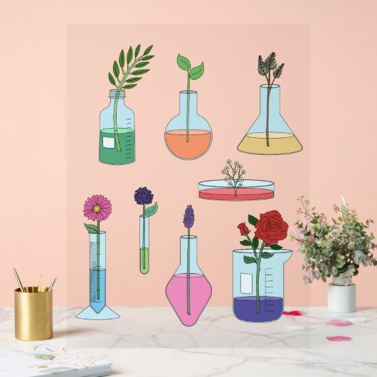 Botanischer Labrador Acrylschild (Hochzeit)