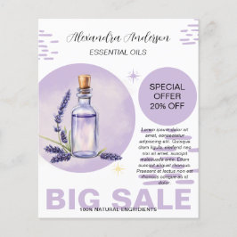 Botanischer Lavendel Essential Oil Watercolor Prom Flyer