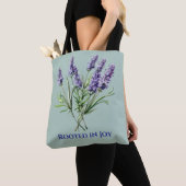 Botanischer Lavendel Sprig Mehrwegbeutel Tasche (Von Nahem)