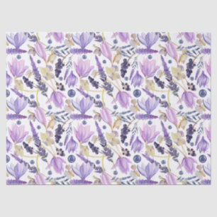 Botanischer Lavendel Wildblume Boho Seidenpapier