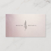 Botanischer Leaf I Chic Blush Rosa Rose Gold Foil Visitenkarte (Vorderseite)