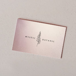 Botanischer Leaf I Chic Blush Rosa Rose Gold Foil Visitenkarte
