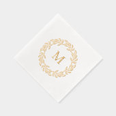 Botanischer Leaf-Kranz Servietten Mit Folie (Rechts)