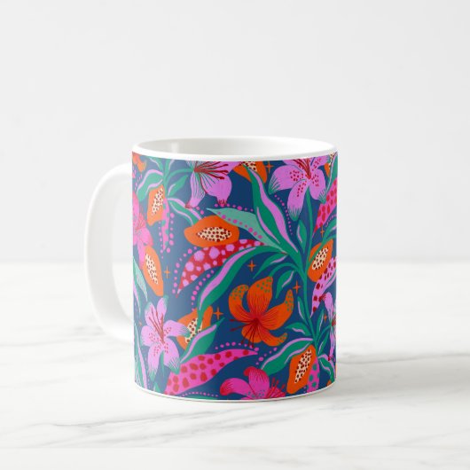 Botanischer, lebendiger Garten Kaffeetasse (Vorderseite Links)
