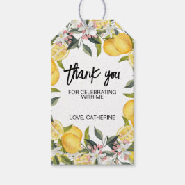 Botanischer Lemon Garden Sommer Geburtstagsgeschen Geschenkanhänger