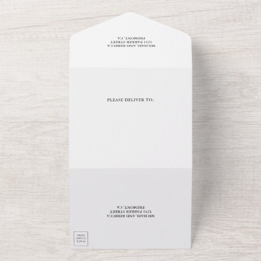 Botanischer Lemon Hochzeit im Grünen All In One Einladung (Außenbereich)