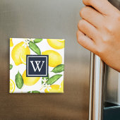 Botanischer Lemon Monogram Magnet