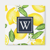 Botanischer Lemon Monogram Magnet (Vorne)