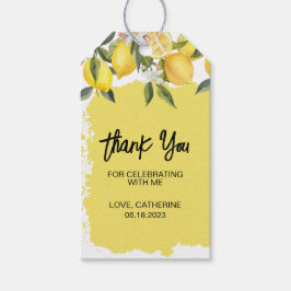 Botanischer Lemon Summer Birthday Party Geschenk T Geschenkanhänger