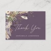 Botanischer lila Abschluss Budget vielen Dank Begleitkarte (Vorderseite)