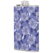 Botanischer Lila Blumenstrauß Flachmann (Links)