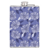 Botanischer Lila Blumenstrauß Flachmann (Rückseite)