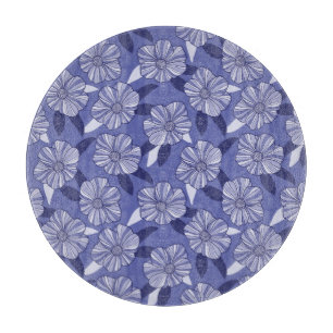 Botanischer Lila Blumenstrauß Schneidebrett