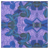 Botanischer lila und blauer Seitenweg Stoff (Nahaufnahme)
