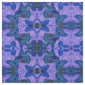 Botanischer lila und blauer Seitenweg Stoff (Muster)